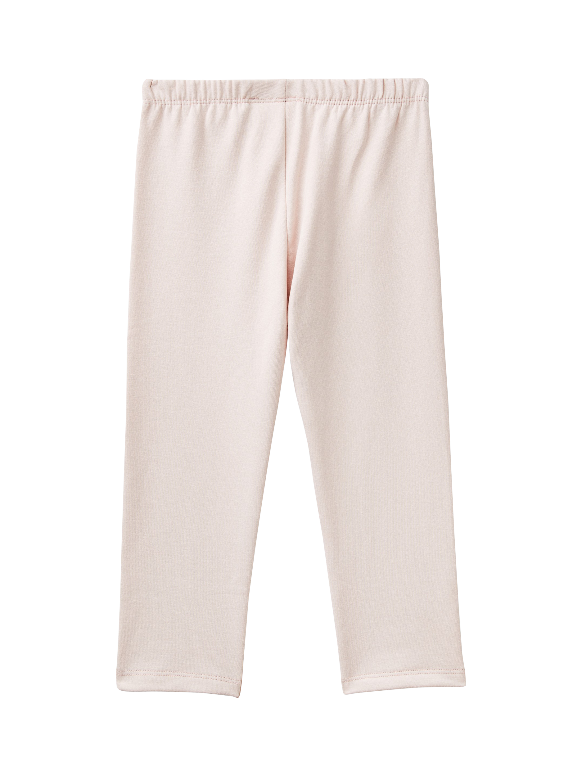 Product image 2 of 3, which shows Benetton Kids' Brushed Cotton Blend Leggings, Light Pink, 3-4 years