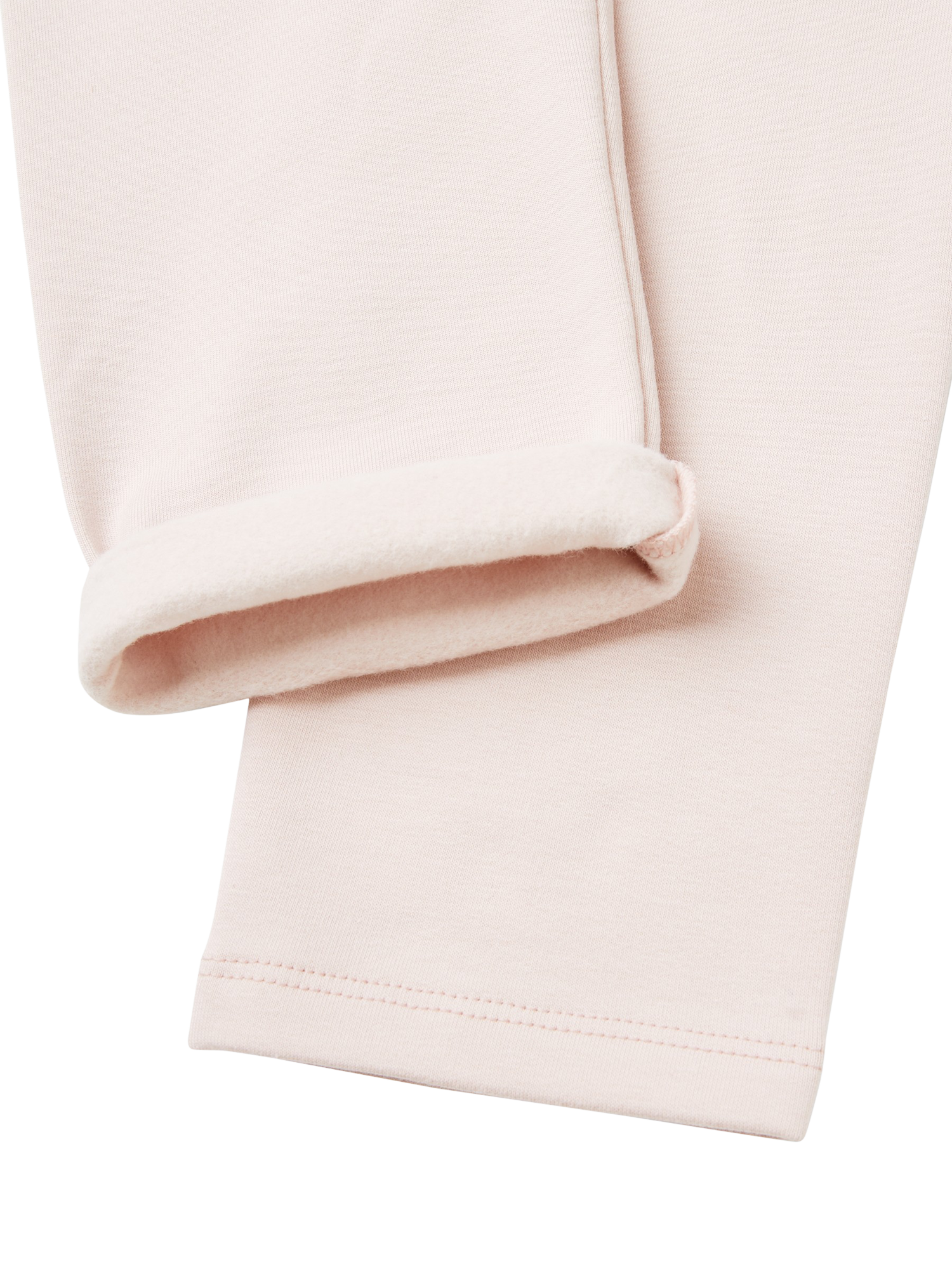 Product image 3 of 3, which shows Benetton Kids' Brushed Cotton Blend Leggings, Light Pink, 3-4 years