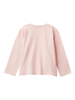 Benetton Kids' Cotton Polar Bear and Penguin Graphic T-Shirt, Pink - view 2, Pink