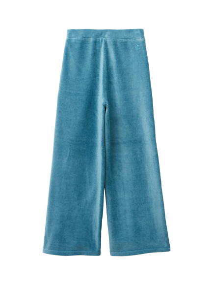 Benetton Kids' Cotton Blend Palazzo Trousers, Blue - view 2, Blue