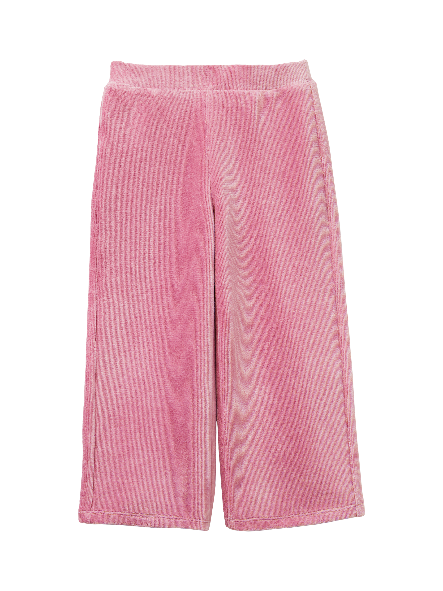 Product image 1 of 3, which shows Benetton Kids' Velour Palazzo Pants, Pink, 3-4 years