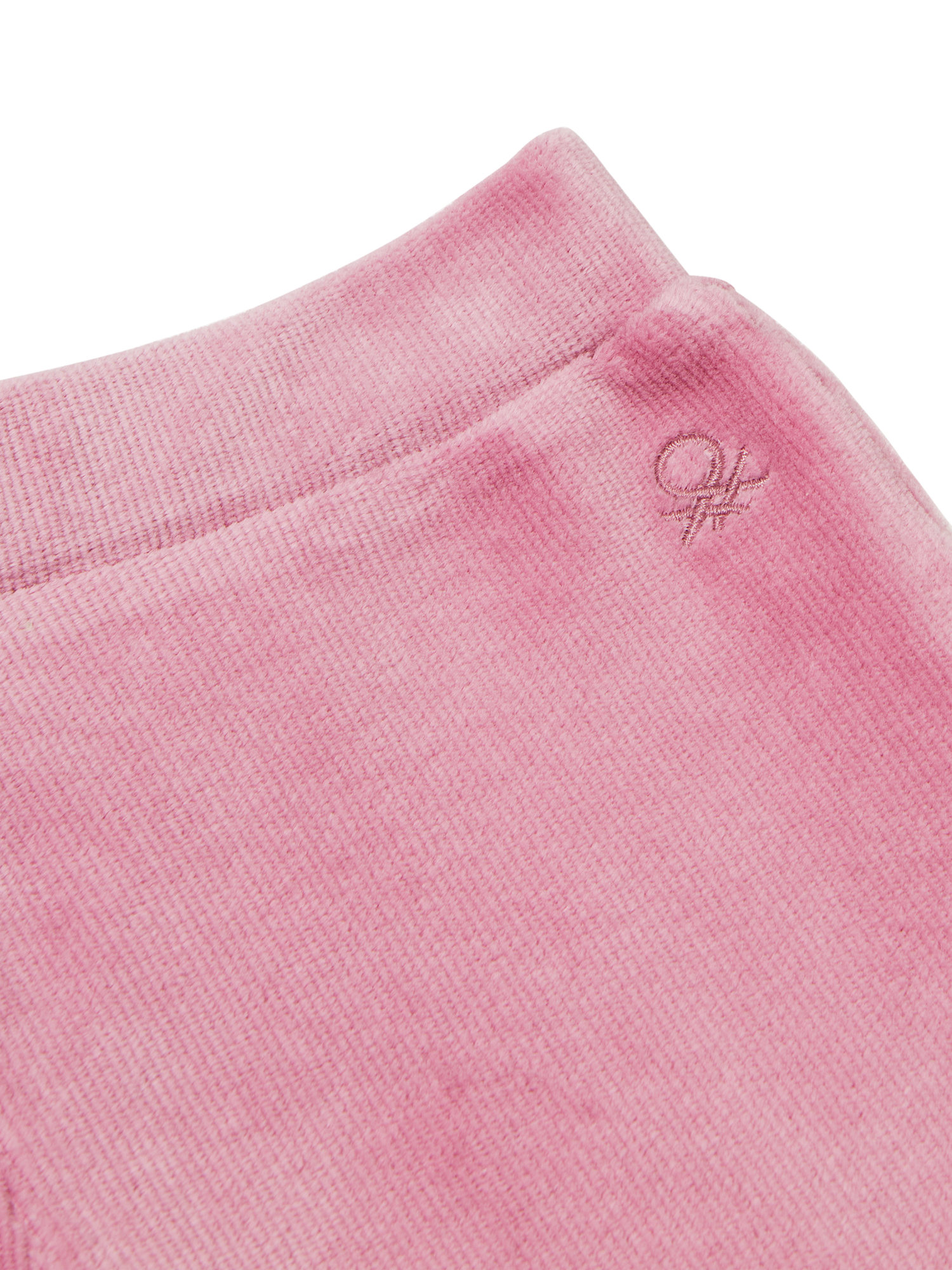 Product image 3 of 3, which shows Benetton Kids' Velour Palazzo Pants, Pink, 3-4 years