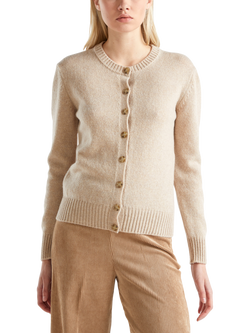 Benetton Korean Pure Wool Cardigan, Beige