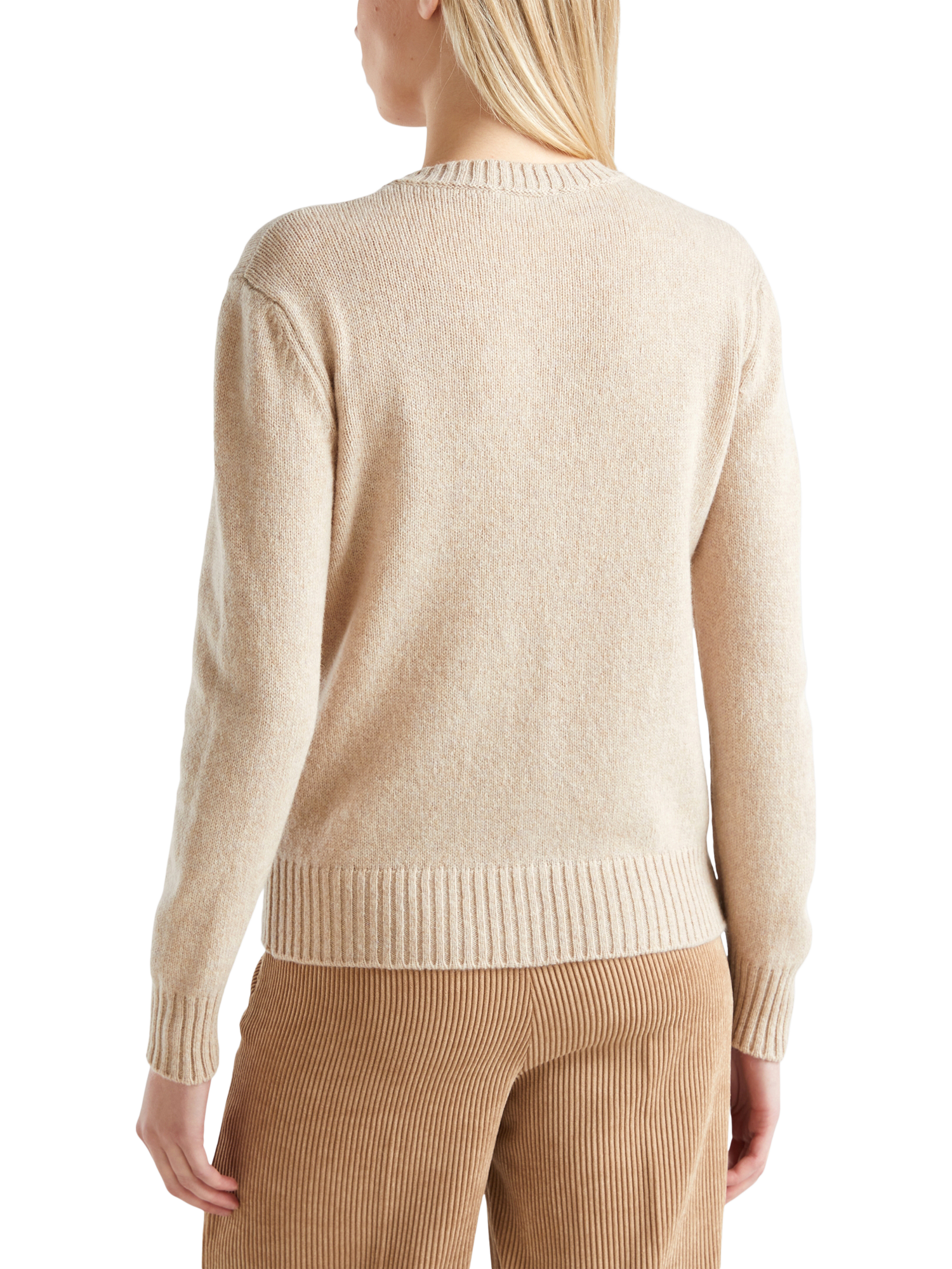 Product image 2 of 6, which shows Benetton Korean Pure Wool Cardigan, Beige, XS