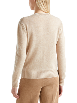 Benetton Korean Pure Wool Cardigan - view 2, Beige