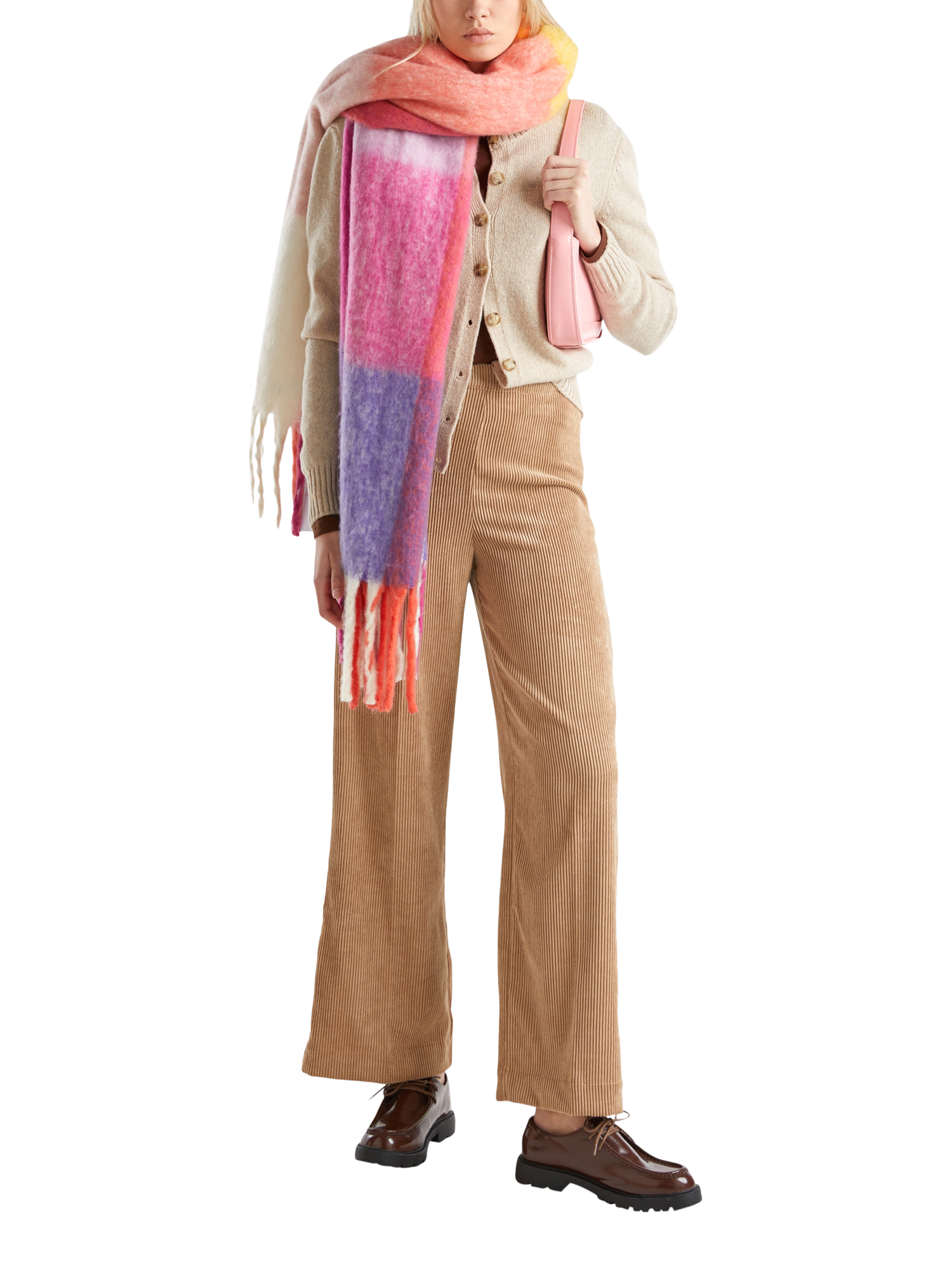 Product image 3 of 6, which shows Benetton Korean Pure Wool Cardigan, Beige, XS