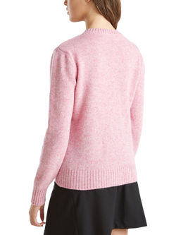 Benetton Korean Pure Wool Cardigan - view 2, Pink