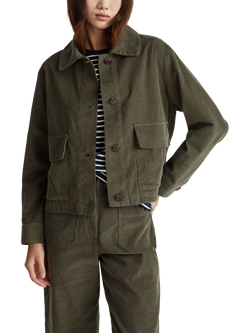 Benetton Pure Cotton Button Front Blazer, Green, Green