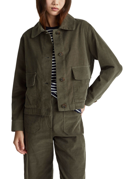 Benetton Pure Cotton Button Front Blazer, Green, Green