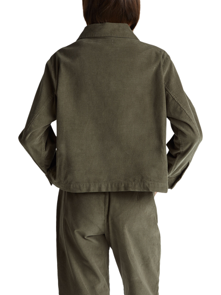 Benetton Pure Cotton Button Front Blazer, Green - view 2, Green