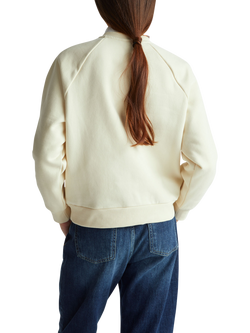 Benetton Crew Neck Embroidered Sweatshirt, Beige - view 2, Beige