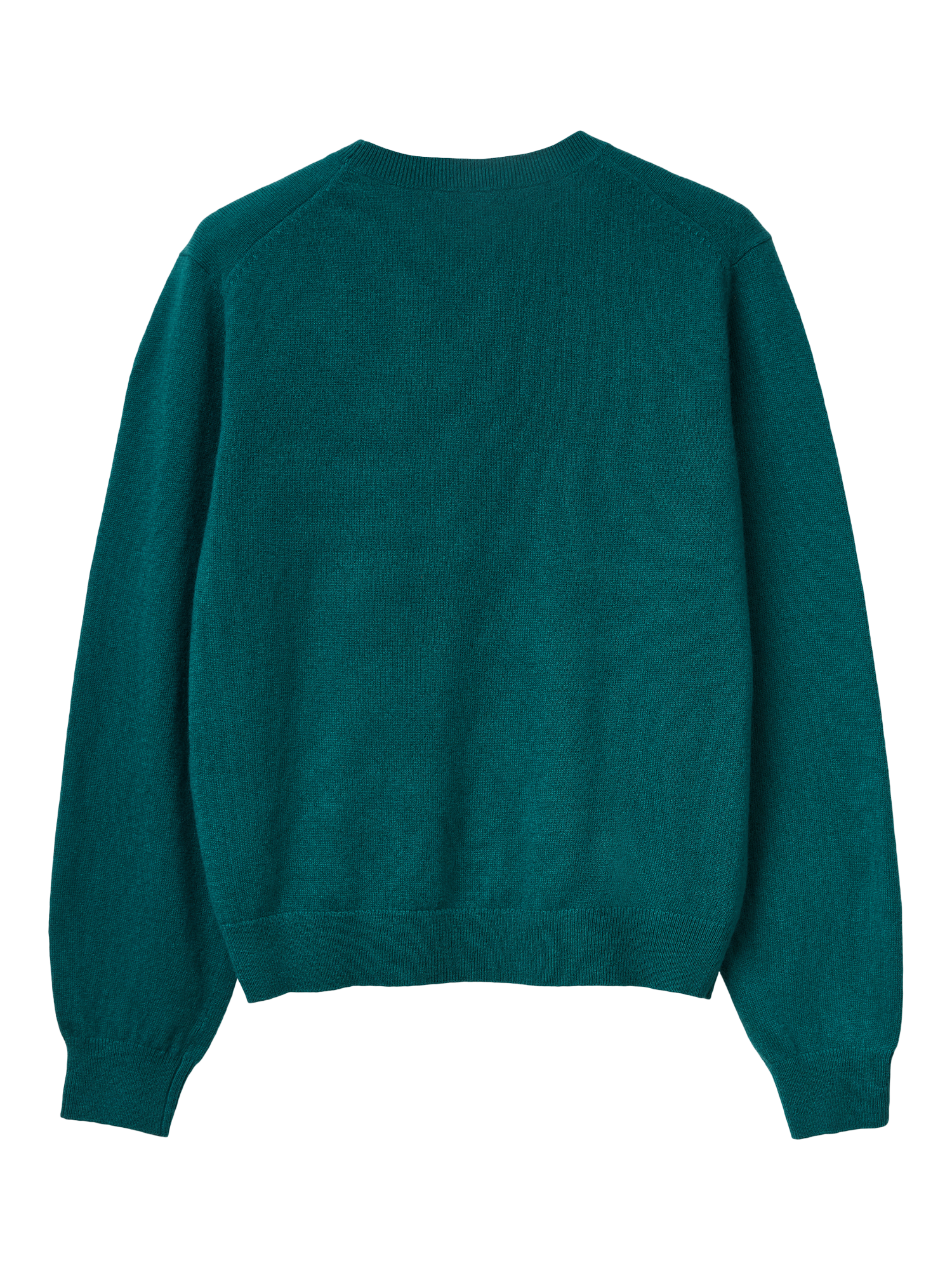 Product image 2 of 3, which shows Benetton Crew Neck Wool Jumper, Green, XS