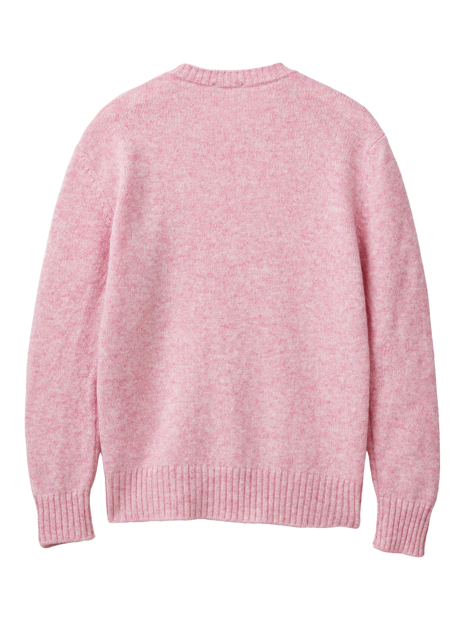 Product image 5 of 6, which shows Benetton Crew Neck Pure Wool Jumper, Pink, XS