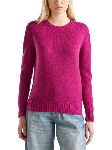 Benetton Crew Neck Pure Wool Jumper, Violet