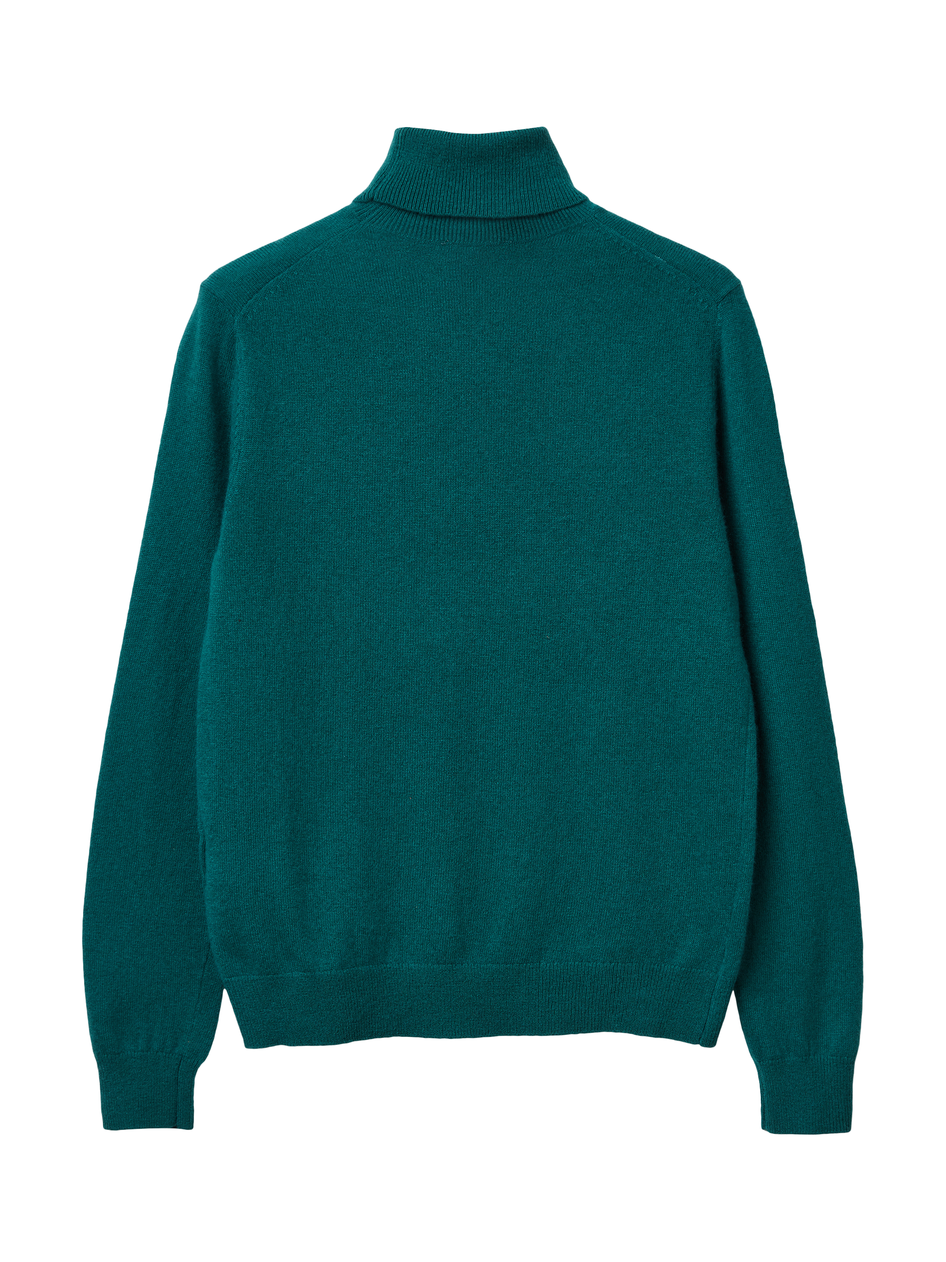 Product image 2 of 3, which shows Benetton High Neck Wool Jumper, Green, S