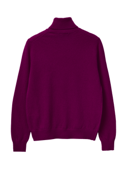 Benetton High Neck Wool Jumper - view 2, Plum
