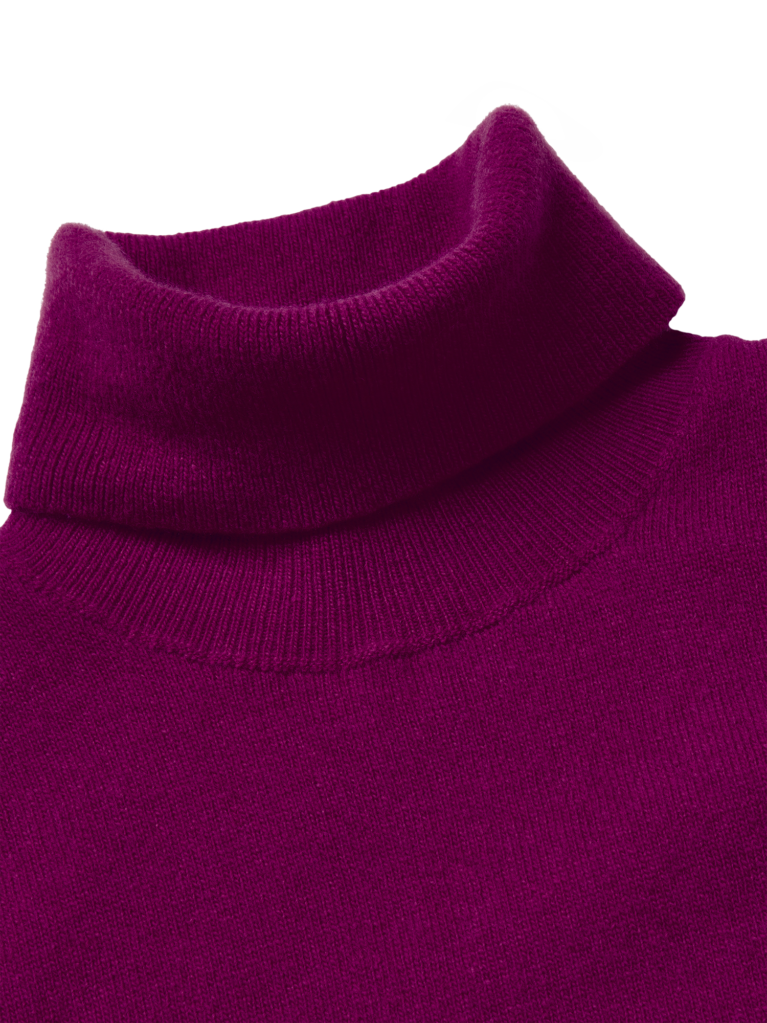 Product image 3 of 3, which shows Benetton High Neck Wool Jumper, Plum, S