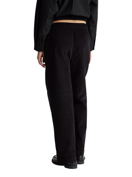Benetton Corduroy Wide Leg Trousers - view 2, Black