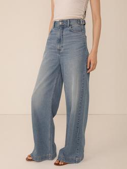 VIVERE Lea Super Wide Leg Jeans, Light Blue - view 2, Light Blue