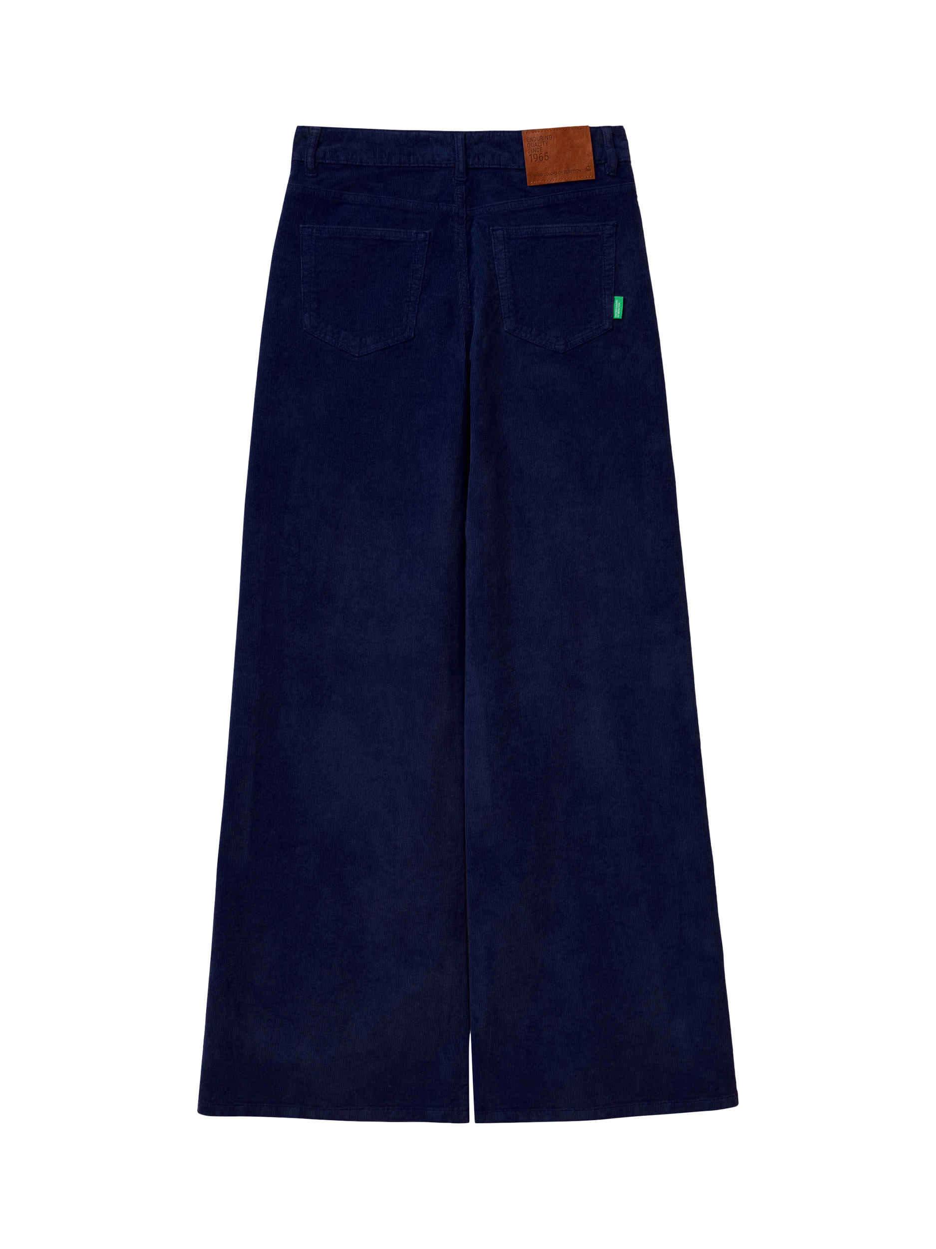 Product image 5 of 5, which shows Benetton Needlecord Wide Leg Jeans, Blue, 26S