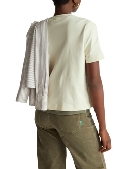 Benetton Embroidered Floral T-Shirt, Beige - view 2, Beige