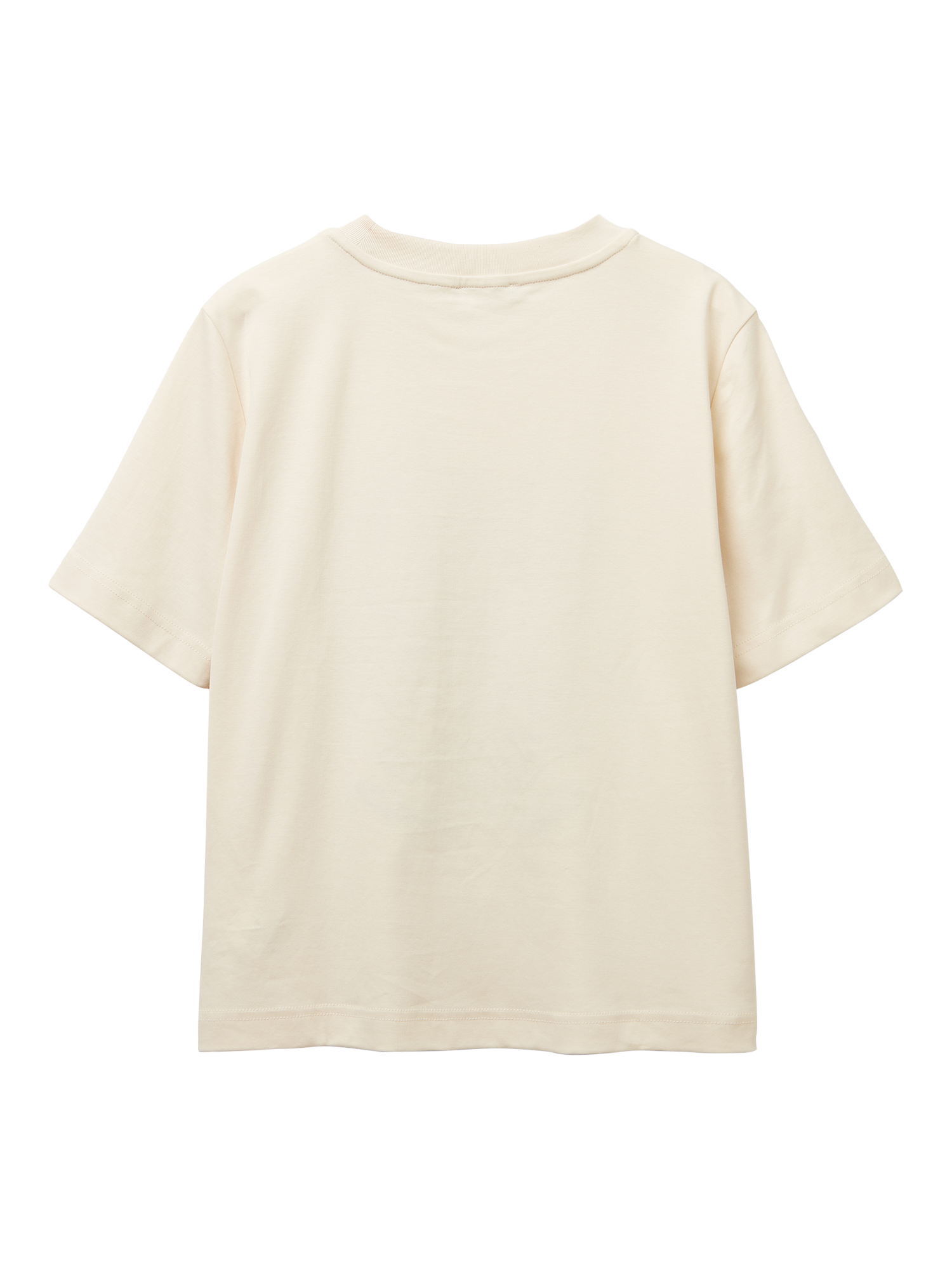 Product image 5 of 6, which shows Benetton Embroidered Floral T-Shirt, Beige, XS
