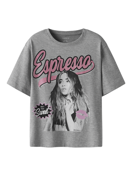 NAME IT Kids' Celebrity Icons T-Shirt, Grey Melange, Grey Melange
