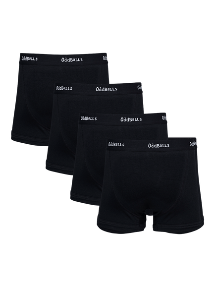 OddBalls Classic Cotton Blend Boxers, Pack of 4 - view 2, Black