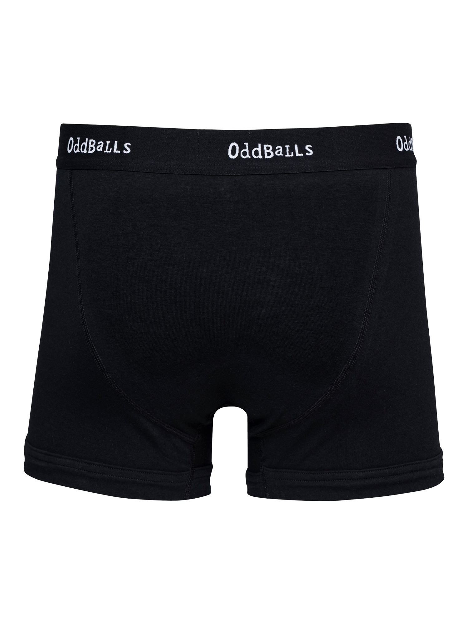 Product image 4 of 6, which shows OddBalls Classic Cotton Blend Boxers, Pack of 4, Black, XXS