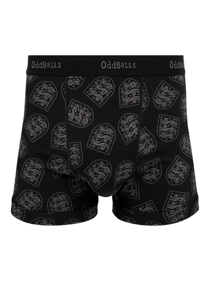 OddBalls England Football Cotton Blend Boxers, Pack of 2 - view 2, Black
