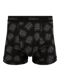 OddBalls England Football Cotton Blend Boxers, Black