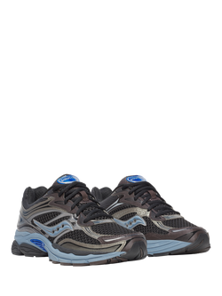 Saucony ProGrid Omni 9 Lace Up Trainers, Black/Blue - view 2, Black/Blue