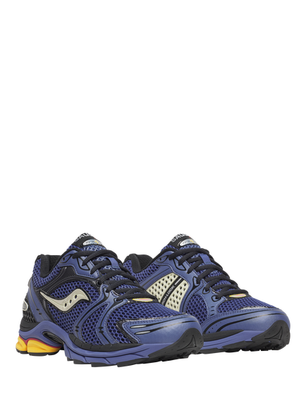 Saucony ProGrid Triumph 4 Lace Up Trainers, Blue/Black - view 2, Blue/Black