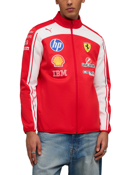 PUMA Scuderia Ferrari Replica Racing Soft Shell Jacket, Red, Puma Red