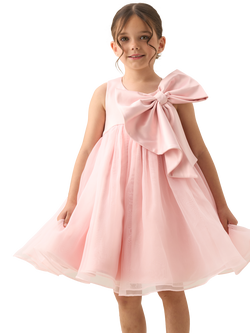 Angel & Rocket Kids' Oversized Bow Tulle Dress, Blush, Blush