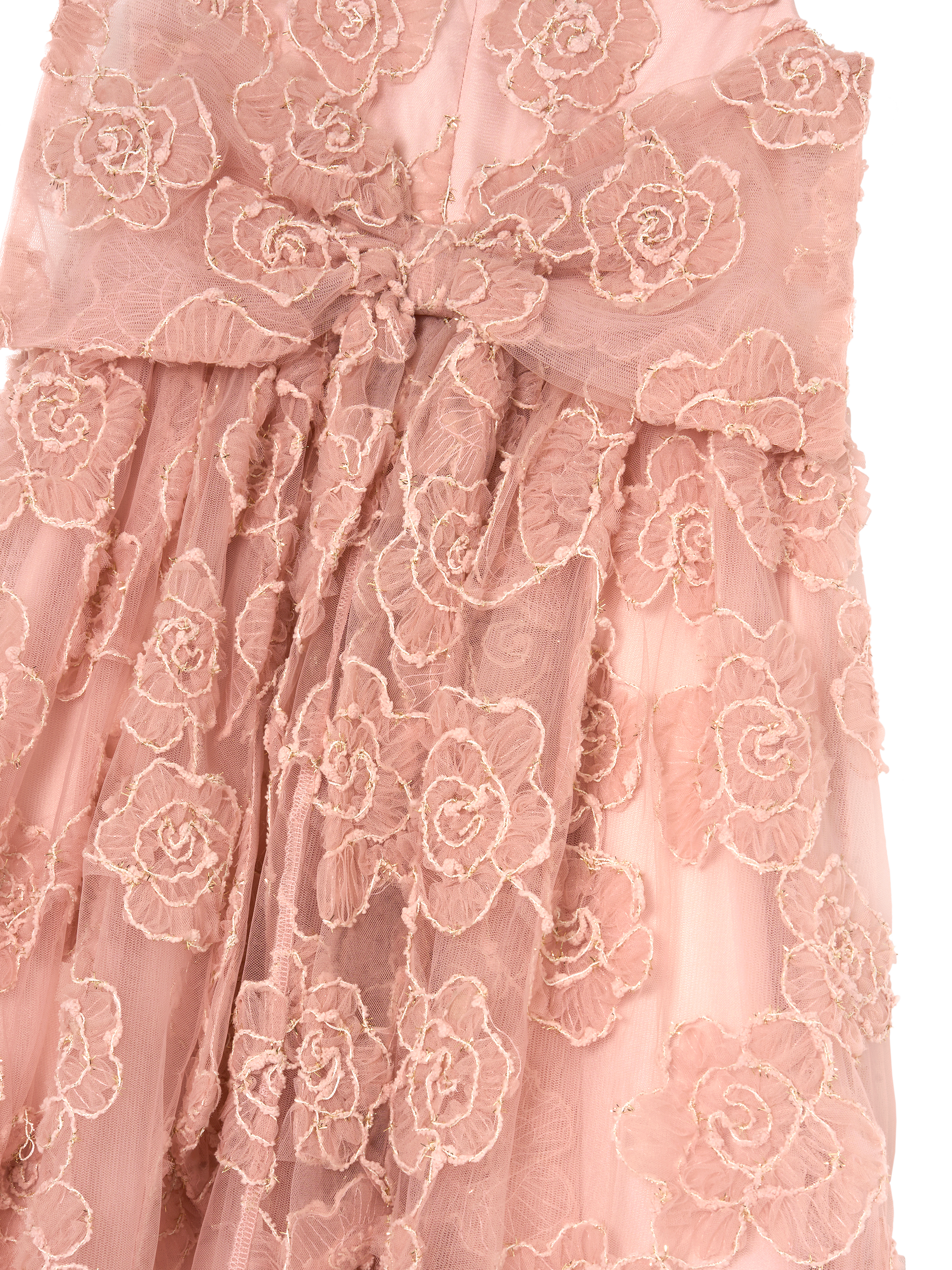 Product image 8 of 8, which shows Angel & Rocket Kids' Embroidered Bow Back Dress, Blush, 2 years