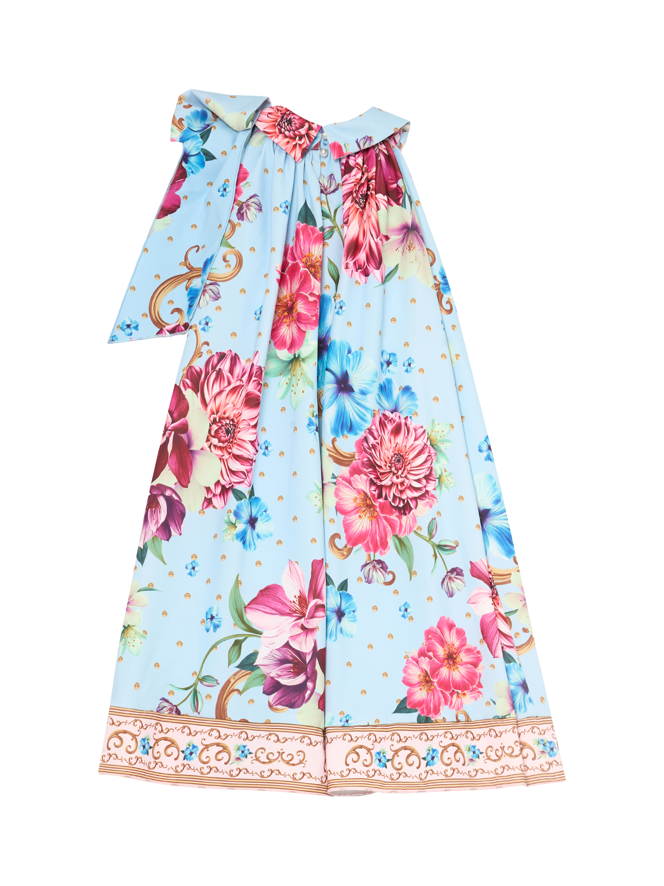 Product image 6 of 6, which shows Angel & Rocket Kids' Print Bow Swing Dress, Multi, 2 years