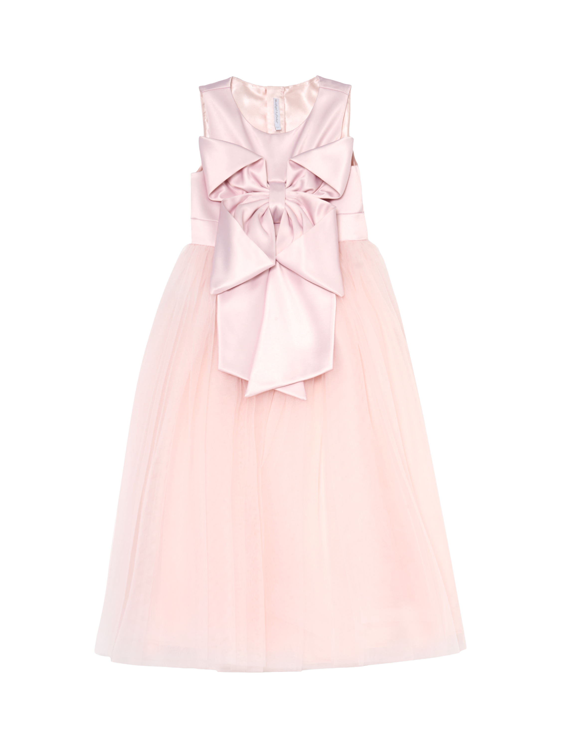 Product image 6 of 8, which shows Angel & Rocket Kids' Elizabeth Statement Bow Dress, Blush, 2 years