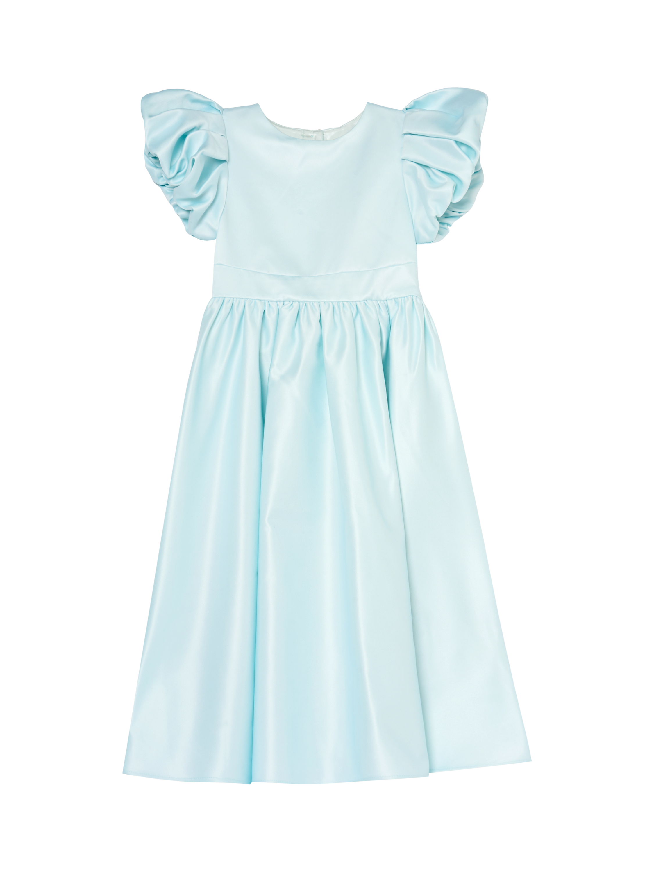 Product image 6 of 8, which shows Angel & Rocket Kids' Structured Puff Sleeve Dress, Mint, 3 years