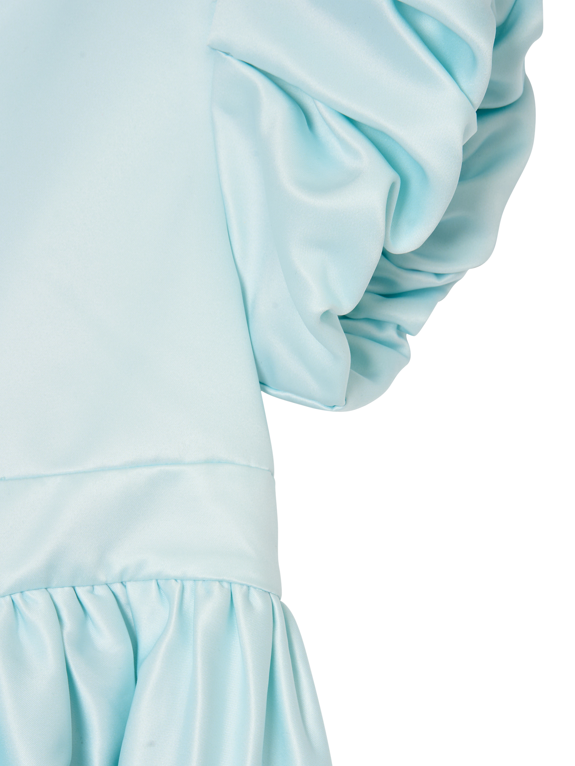 Product image 8 of 8, which shows Angel & Rocket Kids' Structured Puff Sleeve Dress, Mint, 3 years