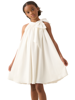 Angel & Rocket Kids' Bow Swing Dress, White, White