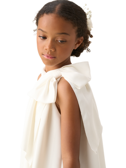 Angel & Rocket Kids' Bow Swing Dress, White - view 2, White