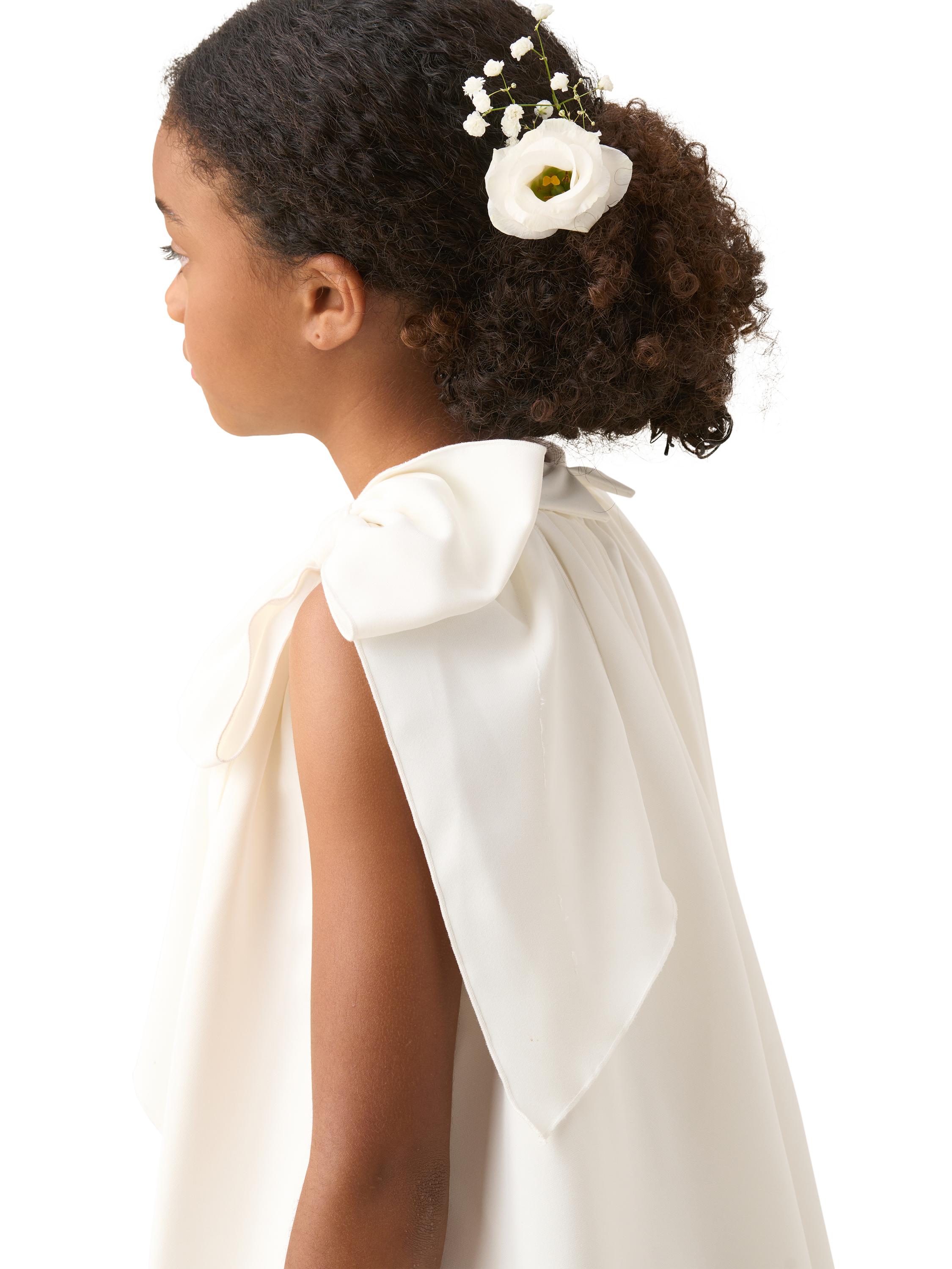 Product image 4 of 8, which shows Angel & Rocket Kids' Bow Swing Dress, White, 2 years