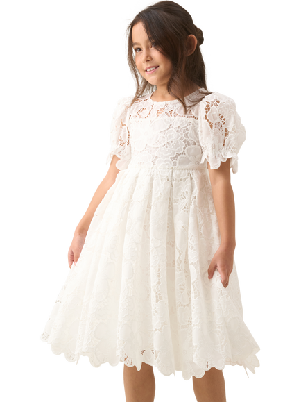 Angel & Rocket Kids' Mavea Lace Dress, White, White