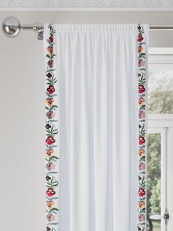 John Lewis x Anine Cecilie Iversen Posy Embroidered Slot Top Voile Panel, Multi, Multi