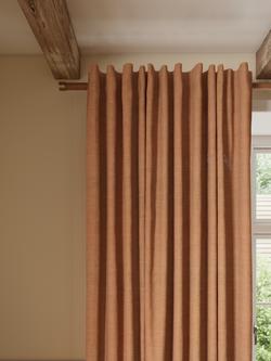 John Lewis Linen Slot Top/Hidden Tab Voile Panel, Cinnamon