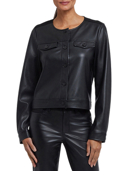 NYDJ Sculpt-Her™ Vanessa Faux Leather Jacket, Black, Black