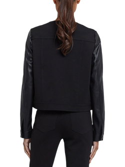 NYDJ Sculpt-Her™ Vanessa Faux Leather Jacket, Black - view 2, Black