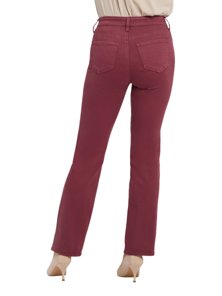 NYDJ Marilyn Straight Leg Jeans - view 2, True Burgundy