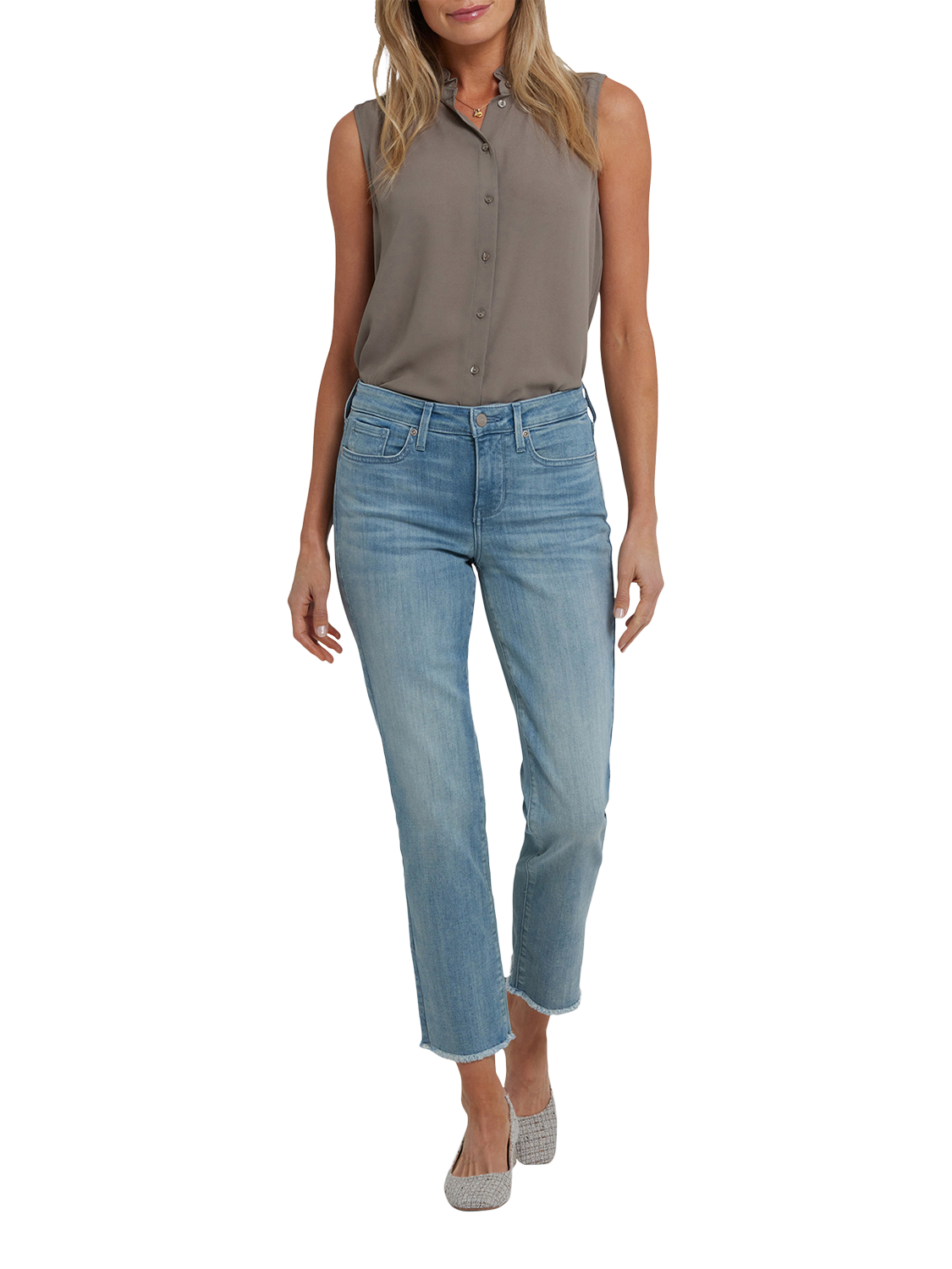 Product image 1 of 5, which shows NYDJ Sheri Slim Ankle Jeans, Light Paradise, 4
